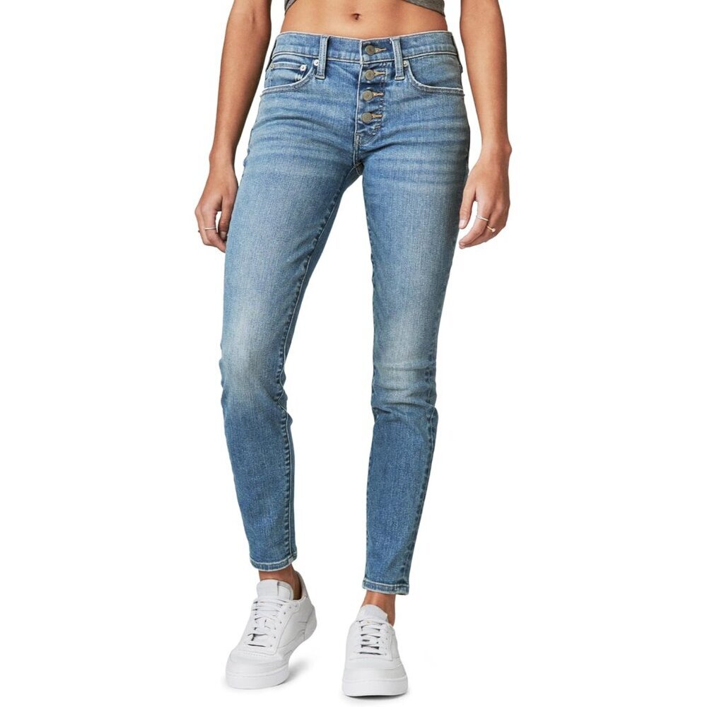 Womens Skinny Jeans Cotton Polyester Stretch 28w X 27l Light Wash Slim Fit